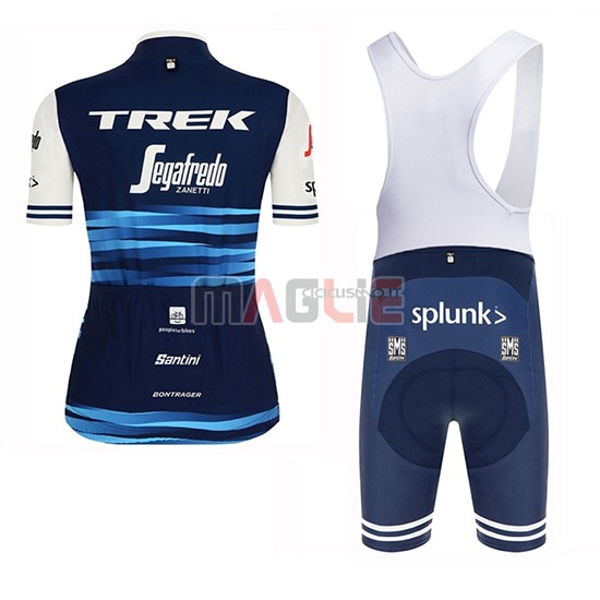 Maglia Donne Trek Segafredo Manica Corta 2019 Blu - Clicca l'immagine per chiudere